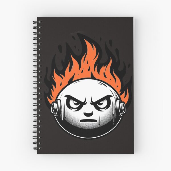 Item preview, Cartoon Face on Fire Artistic Orange Dark Version designed and sold by Andrew Frelas.
