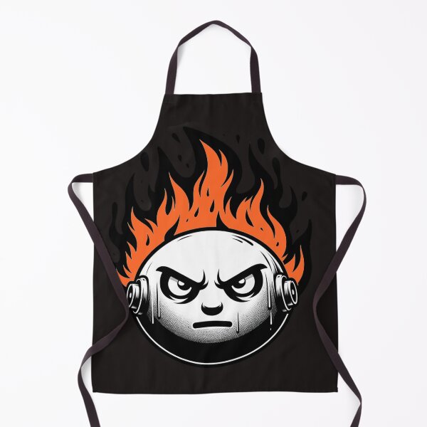 Item preview, Cartoon Face on Fire Artistic Orange Dark Version designed and sold by Andrew Frelas.