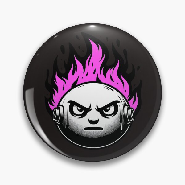 Item preview, Cartoon Face on Fire Artistic Pink Dark Version designed and sold by Andrew Frelas.