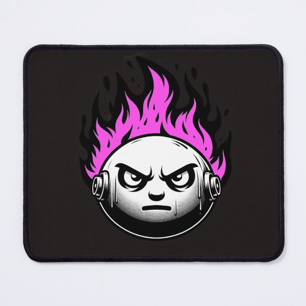 Item preview, Cartoon Face on Fire Artistic Pink Dark Version designed and sold by Andrew Frelas.