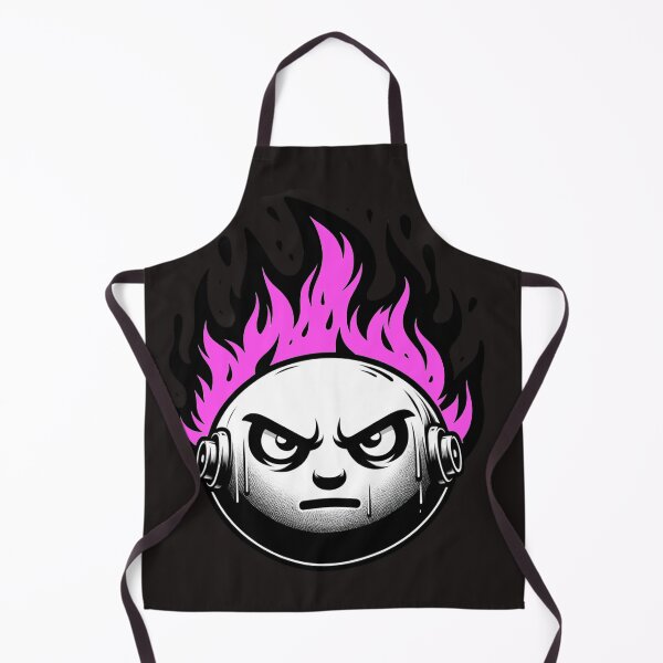 Item preview, Cartoon Face on Fire Artistic Pink Dark Version designed and sold by Andrew Frelas.