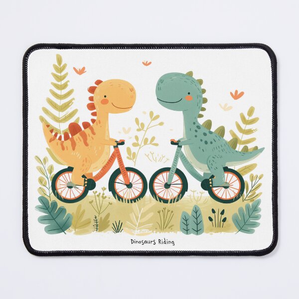 Item preview, Dinosaurs on bicycles, wall pictures, dinosaur stickers, clipart, cute dinosaurs, T rex designed and sold by Witoon077.