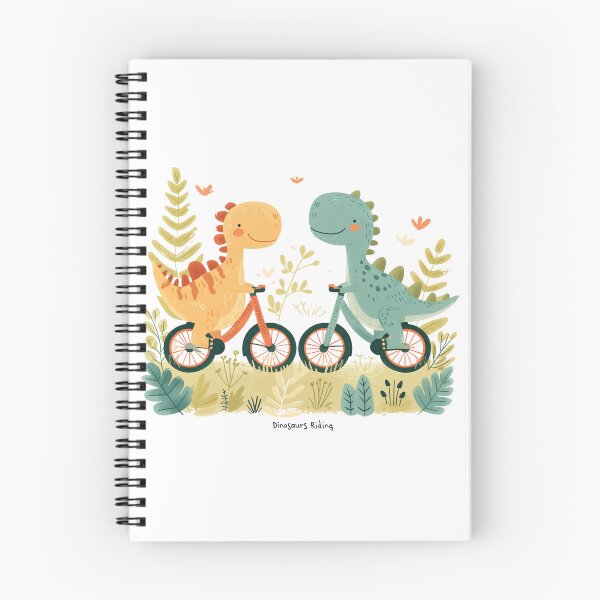 Item preview,  Dinosaurs on bicycles, wall pictures, dinosaur stickers, clipart, cute dinosaurs, T rex designed and sold by Witoon077.
