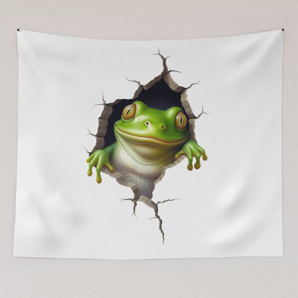 Item preview, Green Frog in a hole designed and sold by ColorLightLab.