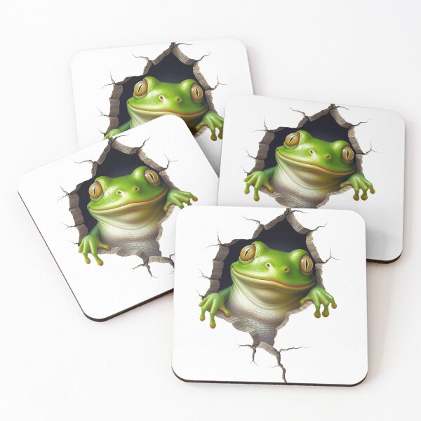 Item preview, Green Frog in a hole designed and sold by ColorLightLab.