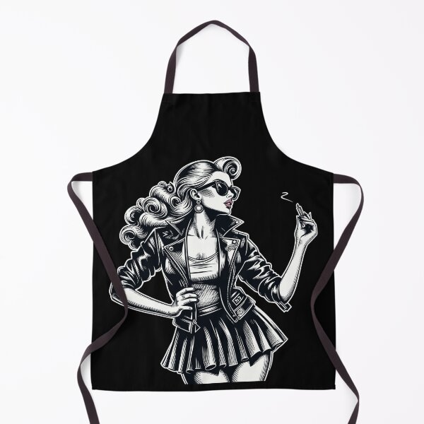 Item preview, Rockabilly woman leather jacket lipstick gift designed and sold by Pineapple-Tree.