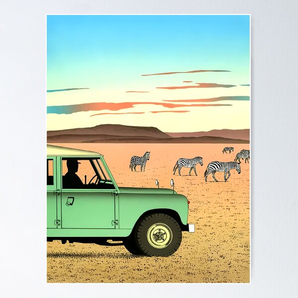 Item preview, Green Jeep in Sahara | Art Of Guy Billout designed and sold by terryurko.