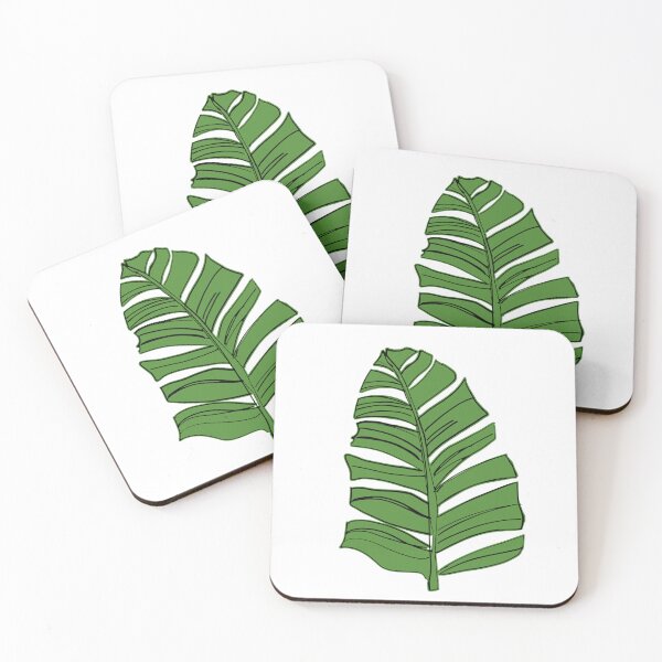Item preview, Green banana leaf, green leaf hand drawn present of simply of nature designed and sold by pipikijung.