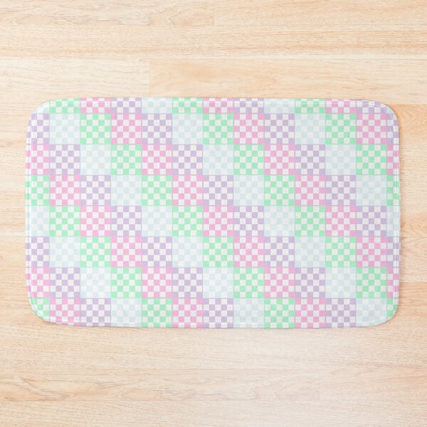 Item preview, a pastey checkered pattern with a pink, green, and blue color scheme designed and sold by APHIDAT-TA.