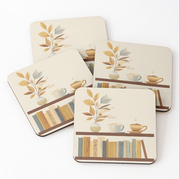 Item preview, earth tone book shelf designed and sold by WarmHeartedArt.