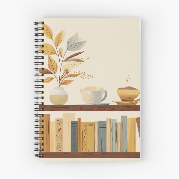 Item preview, earth tone book shelf designed and sold by WarmHeartedArt.