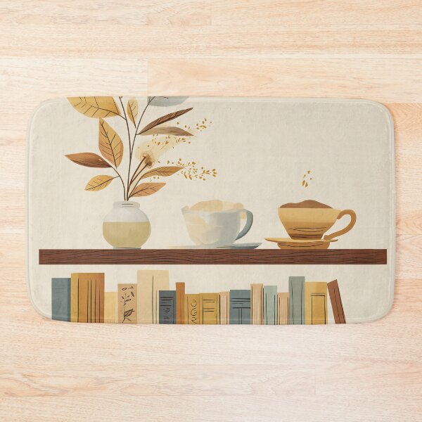 Item preview, earth tone book shelf designed and sold by WarmHeartedArt.