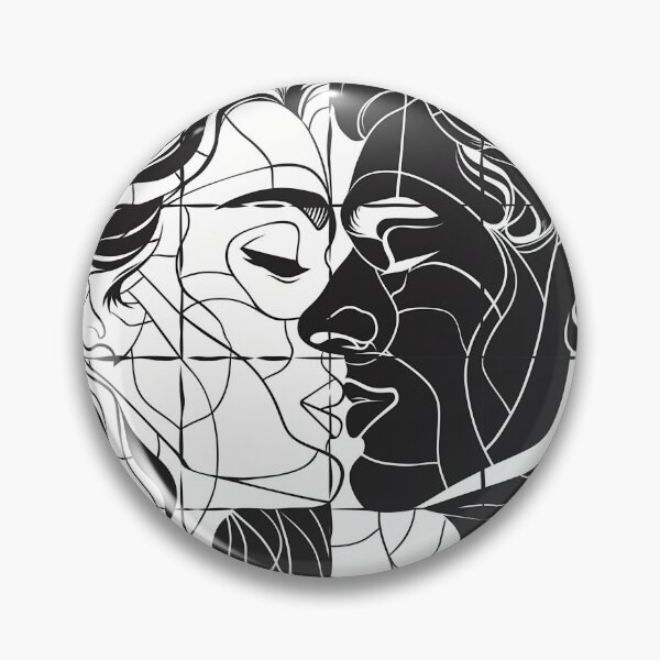 Item preview, Kissing Line Art Doodle designed and sold by T-scape.