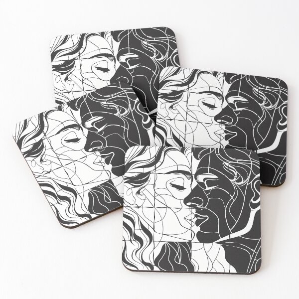 Item preview, Kissing Line Art Doodle designed and sold by T-scape.