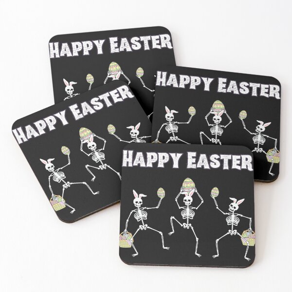 Item preview, Happy Easter - Beware Skeletons Bearing Chocolate designed and sold by Nicholson Street Creative.
