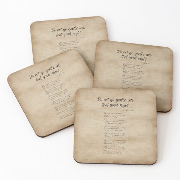 Item preview, "Do not go gentle into that good night" by Dylan Thomas designed and sold by Poemit.