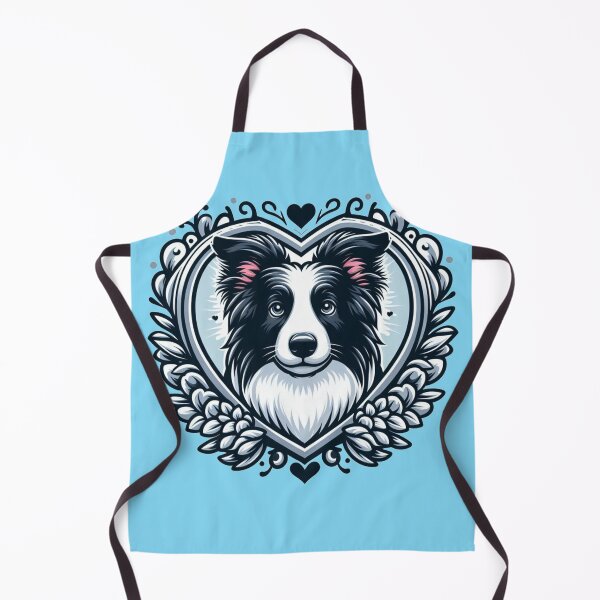 Item preview, Border Collie Black And White Blue Laurels Herding Dog Cartoon designed and sold by CoffeeIsATrip.