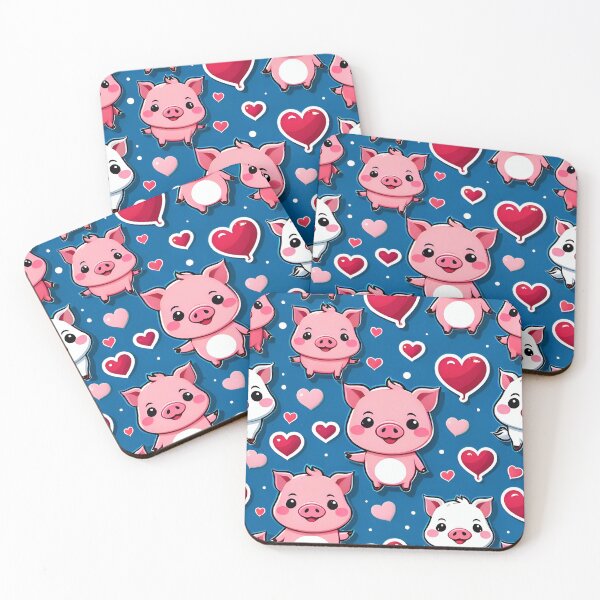 Item preview, Lovely Pig Love Heart Pattern designed and sold by TheArtOfPat.