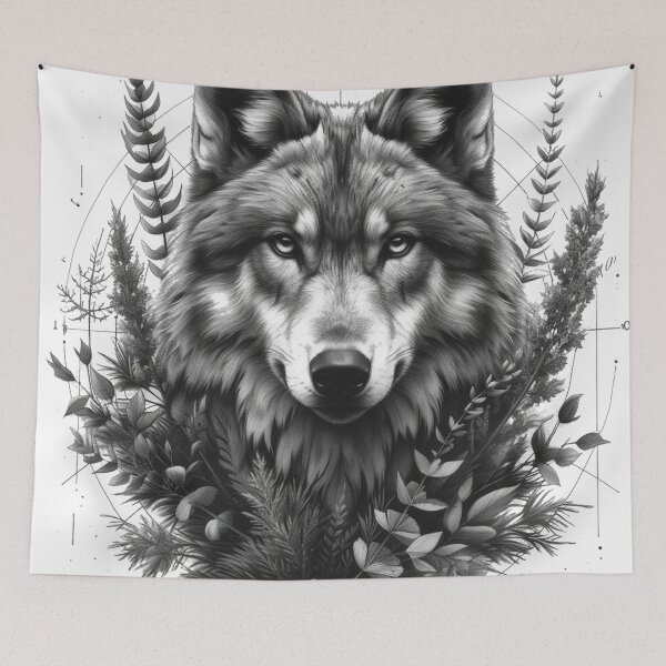 Item preview, Guardian of the Compass: The Wolf's Geometric Haven designed and sold by dungeonwarriors.