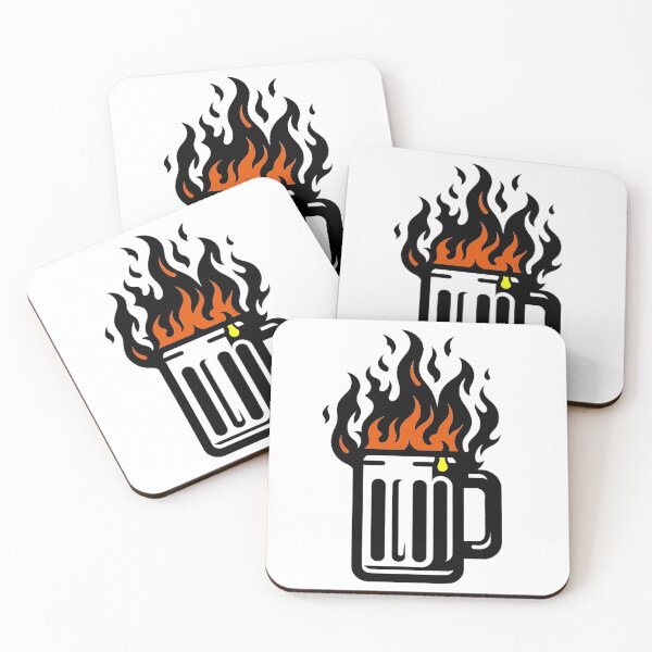Item preview, Glass Mug on Fire Artistic Orange designed and sold by Andrew Frelas.