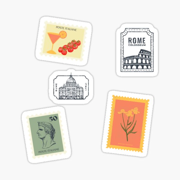 Item preview, italy stamp sticker pack designed and sold by mushymandy.