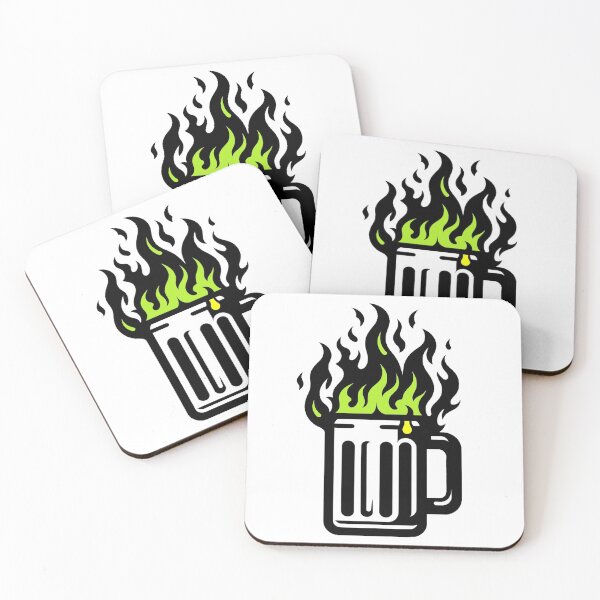 Item preview, Glass Mug on Fire Artistic Lime designed and sold by Andrew Frelas.
