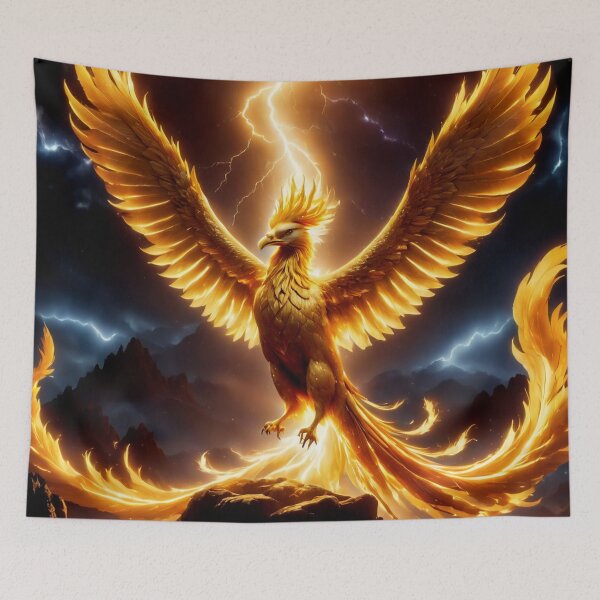 Item preview, Golden Phoenix Bird designed and sold by Bunmigraphics .