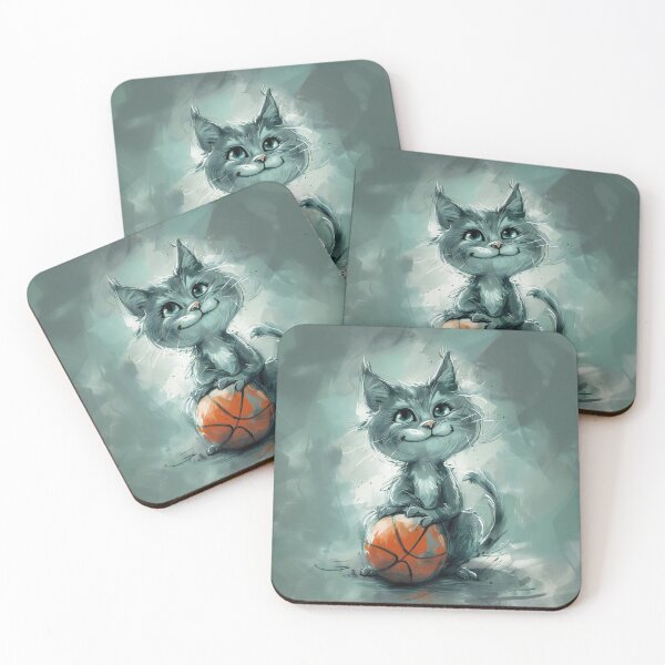 Item preview, Cat Playing Basketball designed and sold by prettykaler.