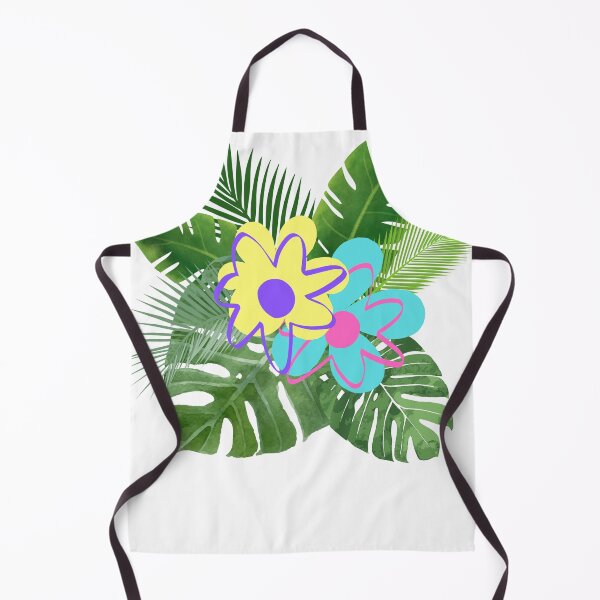 Aperçu de l'œuvre Fleurs et feuilles de plantes tropicales et graphisme simple et moderne créée et vendue par CURIOUsDADA.