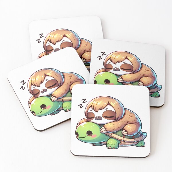 Item preview, Dreamy Duo: Sleepy Sloth & Turtle  designed and sold by Kwanbaba21.