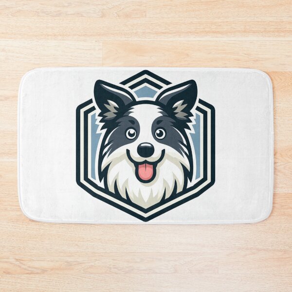 Item preview, Border Collie Black And White Herding Dog Cartoon Happy Smiling designed and sold by CoffeeIsATrip.