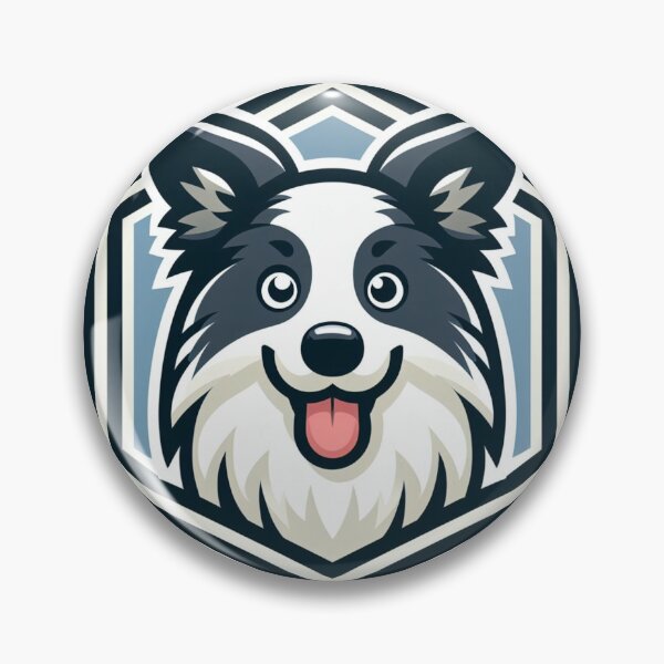 Item preview, Border Collie Black And White Herding Dog Cartoon Happy Smiling designed and sold by CoffeeIsATrip.