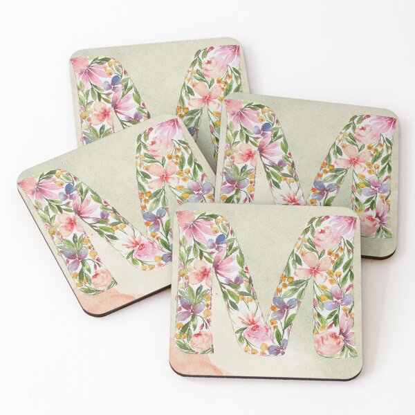 Item preview, Floral Name Letter M designed and sold by ttmc.