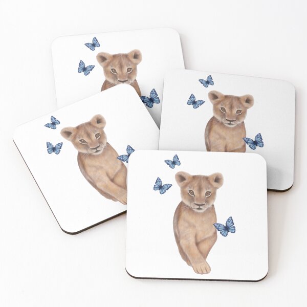 Item preview, lion walks with butterflies designed and sold by tallka.