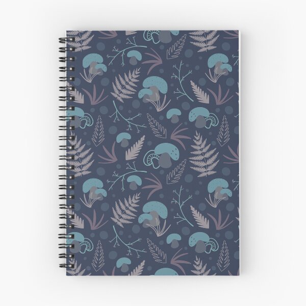 Item preview, Woodland night with mushrooms and ferns seamless pattern designed and sold by Emoke Horvath.