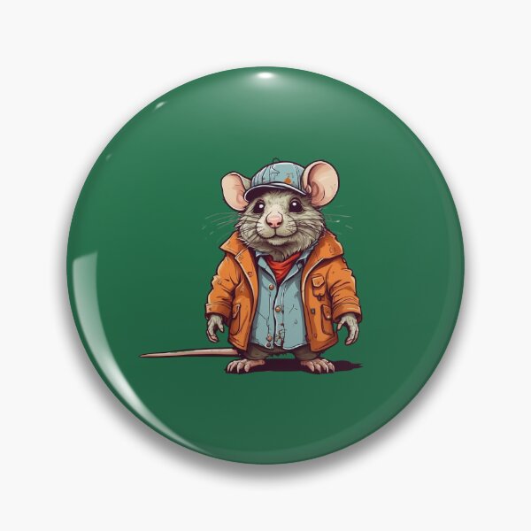 Item preview, Vintage Zombie Rat in Stylish Coat Sticker - Retro Happy Design in Cool Colors designed and sold by zax454.