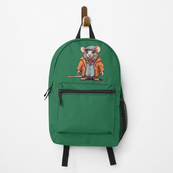 Item preview, Vintage Zombie Rat in Stylish Coat Sticker - Retro Happy Design in Cool Colors designed and sold by zax454.