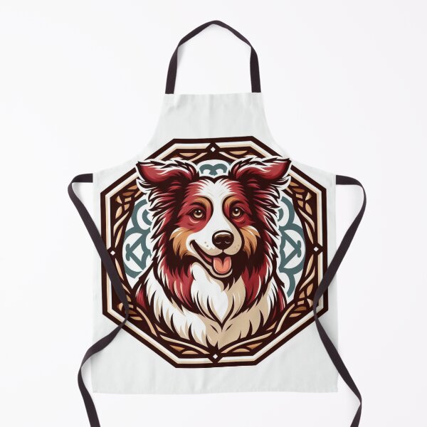 Item preview, Border Collie Red And White Herding Dog Cartoon Happy Smiling designed and sold by CoffeeIsATrip.