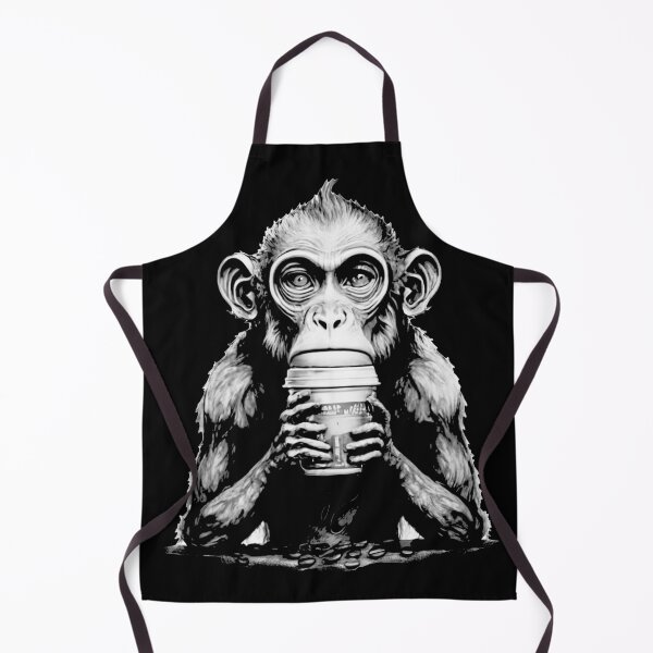 Item preview, Tired Monkey drinking a coffee designed and sold by Szkicerka.