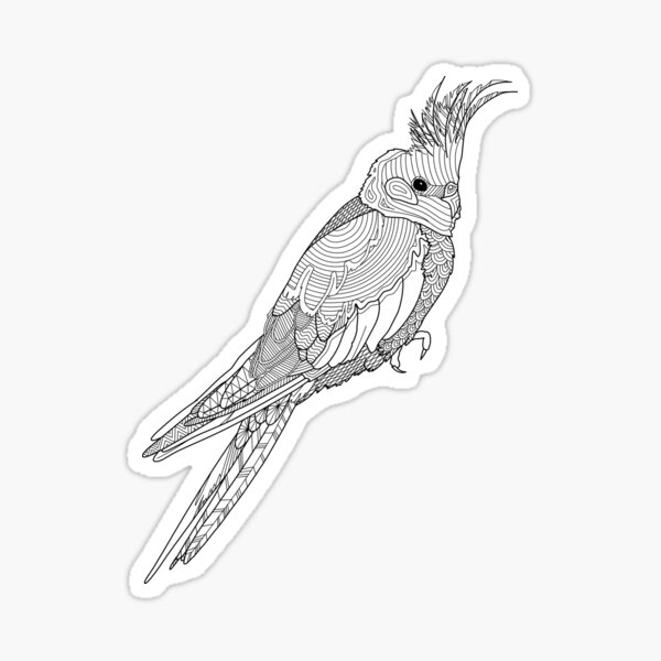 Item preview, Cockatiel Lineart designed and sold by computerArts.