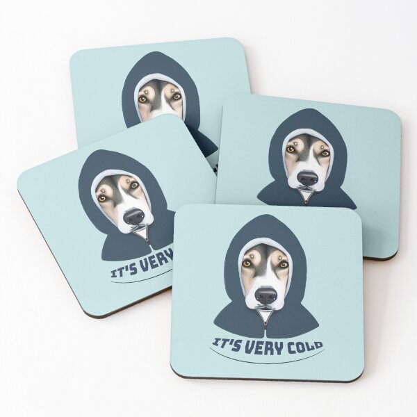 Item preview, dog wears a jacket because he is cold designed and sold by Firas Aljazzar.