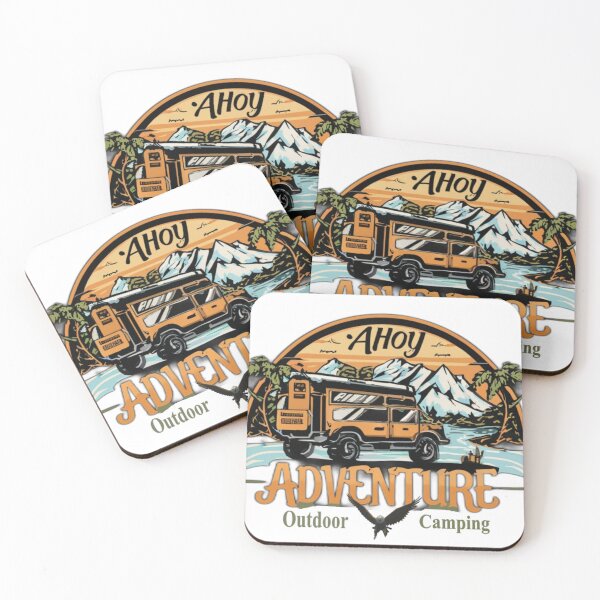 Item preview, Graphic for an outdoor camping fan with the text 'Ahoy Adventure' designed and sold by Tomasz  Siennicki.