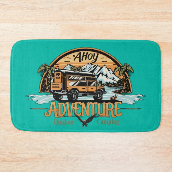 Item preview, Graphic for an outdoor camping fan with the text 'Ahoy Adventure' designed and sold by Tomasz  Siennicki.