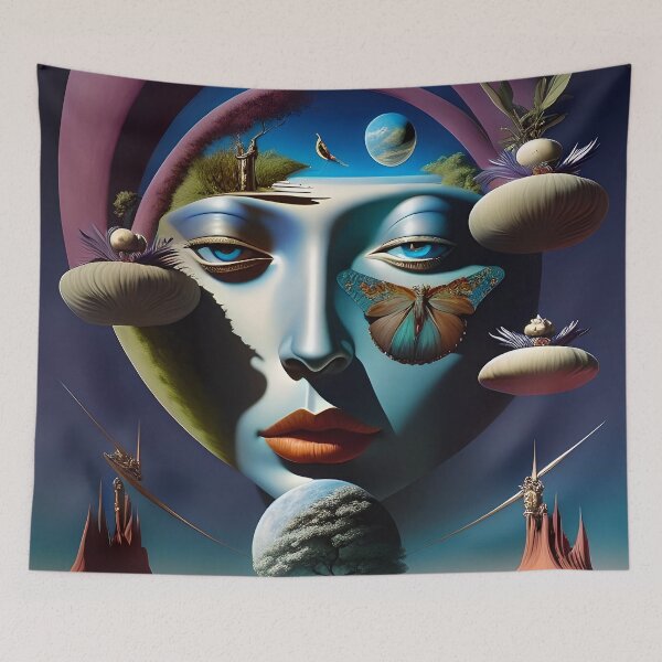 Item preview, The Art of Dreaming Face t-shirt designed and sold by artmanikin.