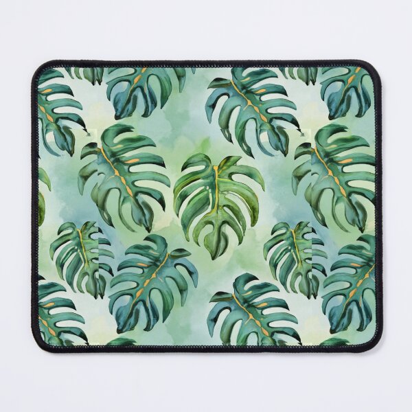 Item preview, watercolor Monstera Leaf pattern, Palm Green Nature Painterly Seamless Painting designed and sold by sadedream.