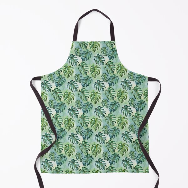 Item preview, watercolor Monstera Leaf pattern, Palm Green Nature Painterly Seamless Painting designed and sold by sadedream.