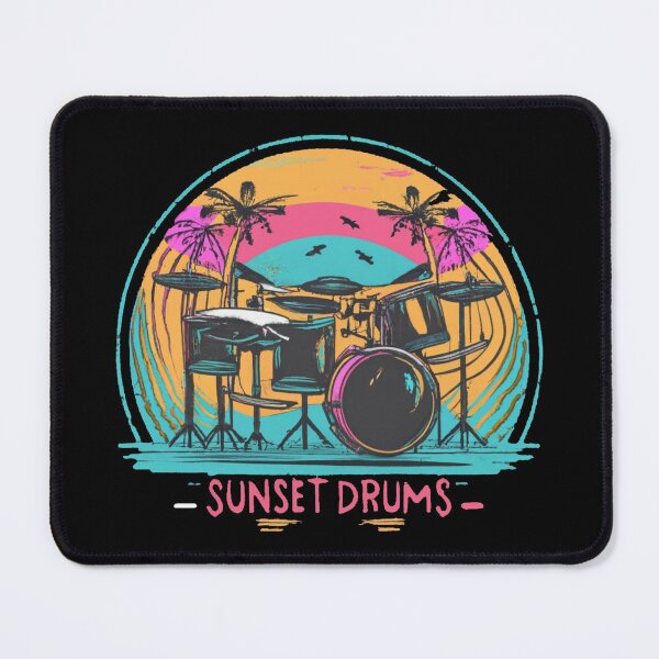 Item preview, Vintage colors sunset and skates drums designed and sold by desinganddecor.
