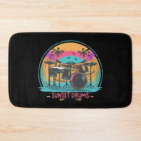 Item preview, Vintage colors sunset and skates drums designed and sold by desinganddecor.