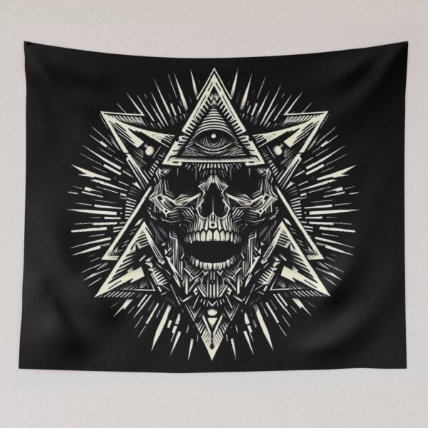 Item preview, Paintings from the Illuminati series-All-seeing eye and skull, Masonic, Knowledge,  designed and sold by 2012DreamVision.