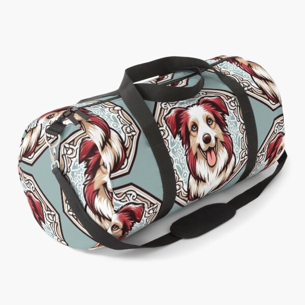 Item preview, Border Collie Red And White Herding Dog Cartoon Smiling Illustration designed and sold by CoffeeIsATrip.